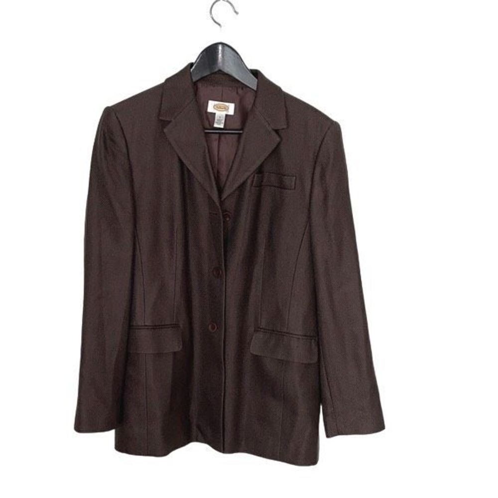 Talbots Womens Three Button Blazer Jacket Coat Li… - image 3